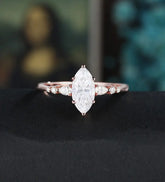 Marquise Cut Moissanite Engagement Ring Anniversary Solid Gold Ring Diamond Wedding Ring 18k/14k/10k gold Promise Ring Unique Bridal promise Ring For Her