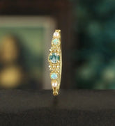 3MM Round Moss Agate Engagement Ring Solid Gild Wedding Ring Anniversary Ring For her Vintage Bridal Ring Promise Women Ring