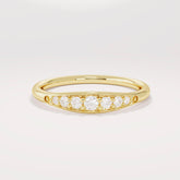 Diamond Wedding Ring 14k Solid Gold - Thin Dainty Band for Women, Perfect Promise Ring Gift for Mom, Wife & Ladies