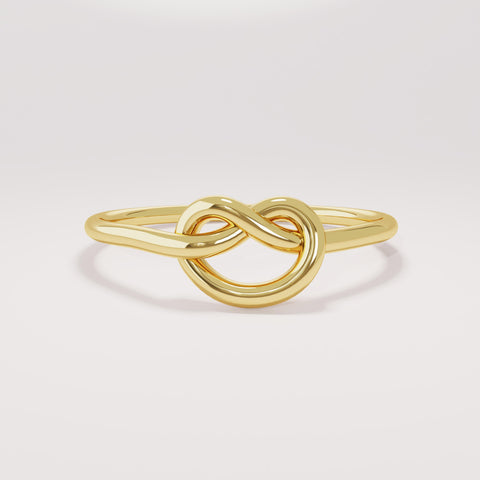 Thin Love Knot Ring 14K Gold – Women’s Eternity Friendship Promise Ring