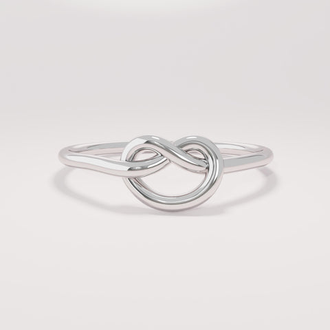 Thin Love Knot Ring 14K Gold – Women’s Eternity Friendship Promise Ring