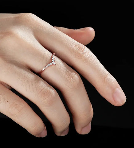 Marquise Cut Moissanite Wedding Band Half Eternity Diamond Rose Gold Wedding Ring Unique Promise Anniversary Bridal Ring Women