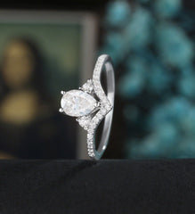 10K/14K/18K Solid Gold Moissanite Engagement Ring Oval Sterling Silver Diamond Ring Anniversary Wedding Promise Ring Vintage Bridal Ring For Her - ULRICARING