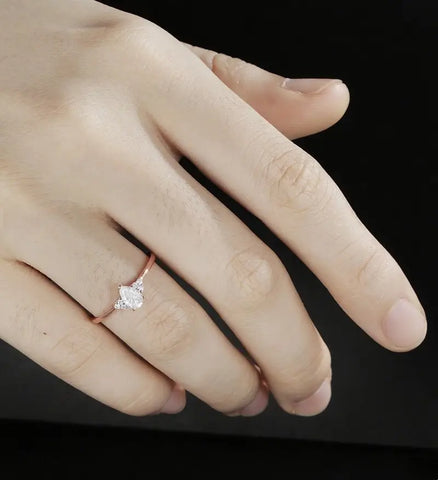 Moissanite Engagement Ring Round Cut Diamond Ring Vintage Solid Gold Wedding Ring Anniversary Promise for Her18K/14K/10K Gold Bridal Ring