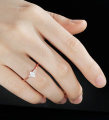 Moissanite Engagement Ring Round Cut Diamond Ring Vintage Solid Gold Wedding Ring Anniversary Promise for Her18K/14K/10K Gold Bridal Ring - ULRICARING