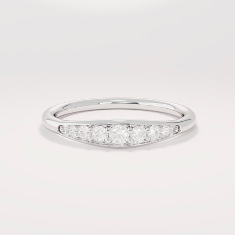 Diamond Wedding Ring 14k Solid Gold - Thin Dainty Band for Women, Perfect Promise Ring Gift for Mom, Wife & Ladies