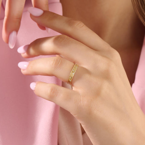 Diamond Leaf 14k Solid Gold Ring – Dainty Floral Wedding Band | Minimalist Nature-Inspired Bridal Gift for Women