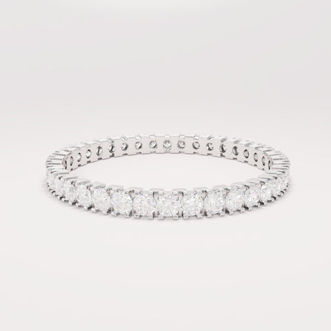 14k Solid Gold Diamond Eternity Band | Skinny Pave Wedding Ring | Dainty Stacking Bridal Jewelry Gift for Her