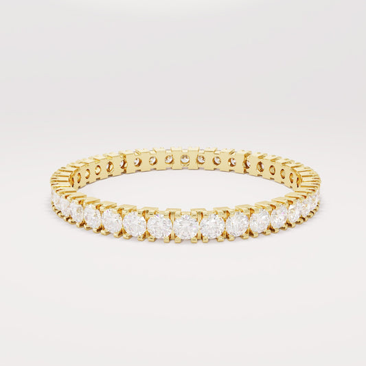 14k Solid Gold Diamond Eternity Band | Skinny Pave Wedding Ring | Dainty Stacking Bridal Jewelry Gift for Her