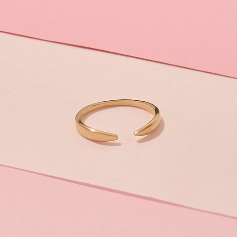 Open Claw Ring 14K Gold – Women’s Dainty Wrap Stacking Enhancer Band