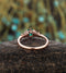 5mm Round Shape Emerald Cluster Engagement Ring, Unique 14K Rose Gold Emerald Snowdrift Wedding Ring, May Birthstone Promise Ring Gift