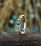 5mm Round Shape Emerald Cluster Engagement Ring, Unique 14K Rose Gold Emerald Snowdrift Wedding Ring, May Birthstone Promise Ring Gift